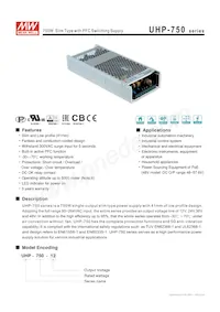 UHP-750-24 데이터 시트 표지