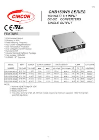 CHB150W8-36S12N Datasheet Cover