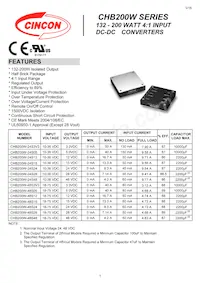CHB200W-48S48N Datasheet Cover