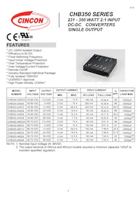 CHB350-48S05N Datasheet Cover