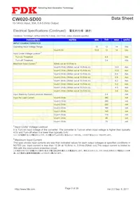 CW020-SD00 Datasheet Page 3