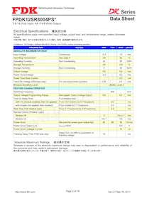 FPDK12SR8004PSV Datasheet Page 2