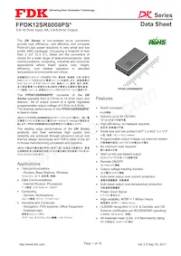 FPDK12SR8008PSV Datasheet Cover