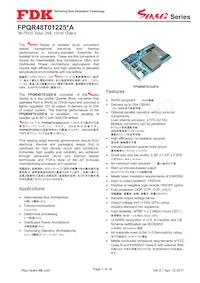 FPQR48T01225PA Datenblatt Cover