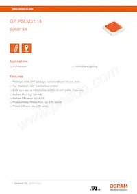 GP PSLM31.14-RJRL-P1P2-1-100-R18 Datasheet Copertura