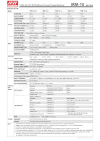 IRM-10-3.3 Datasheet Pagina 2