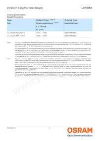 LD CQAR-AR-3-L1L2-700-R18-XX Datasheet Pagina 2