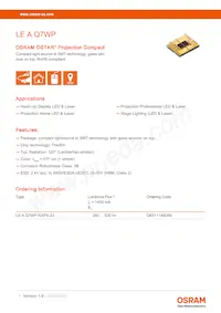 LE A Q7WP-NXPX-23-0-A40-R18-Z Datasheet Copertura