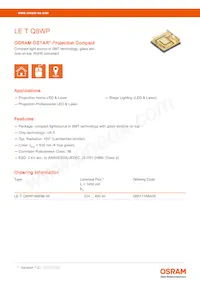 LE T Q8WP-MBNB-34-0-A40-R18-Z Datasheet Cover