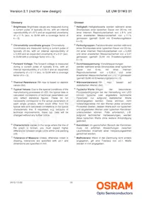 LE UW D1W2 01-5N6N-JM-T10-XX Datasheet Page 19