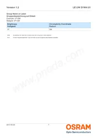 LE UW D1W4 01-7P6Q-JM-T10-VAR Datasheet Page 7