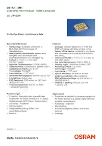 LE UW S2W-PXQX-4P7R Datasheet Copertura