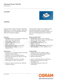 LR G5AP-BZCZ-1-1-100-R18-Z Datasheet Cover