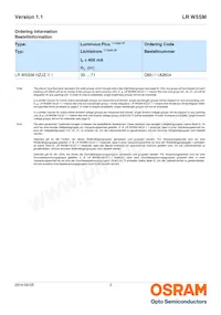 LR W5SM-HZJZ-1-1-400-R18-Z Datasheet Pagina 2