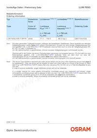 LUW F65G-KXLY-5P7R Datasheet Page 2