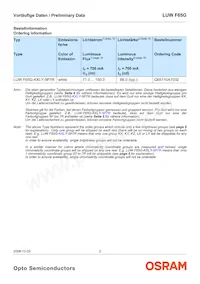 LUW F65G-KXLY-5P7R Datasheet Pagina 2