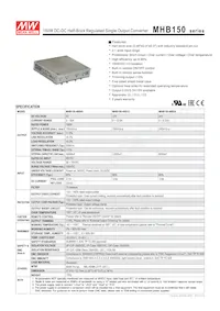 MHB150-48S12 Datasheet Cover