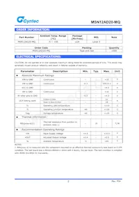 MSN12AD20-MQ Datasheet Page 2