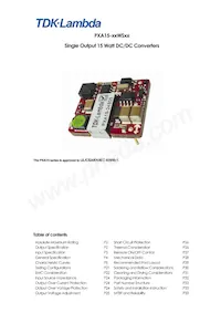 PXA15-48WS3P3/NT Datasheet Cover
