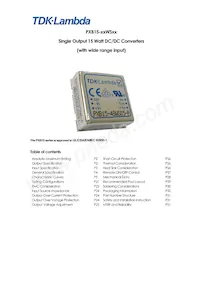 PXB15-48WS3P3/NT Datasheet Cover