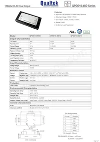 QPDD10-48D15 Datasheet Cover