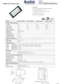 QPDD10-48S15 Datasheet Cover