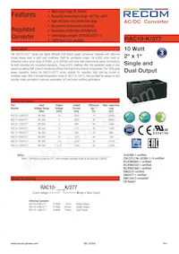 RAC10-3.3SK/277 Datasheet Cover