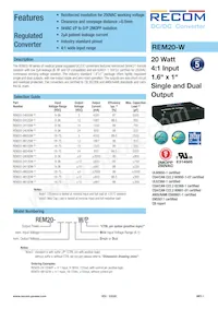 REM20-4805DW/P Datasheet Cover