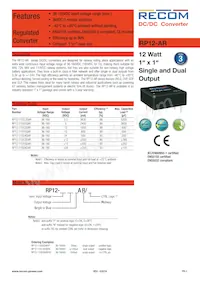 RP12-11015SAR/P Datasheet Copertura