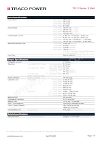 TEC 2-0923 Datasheet Page 2
