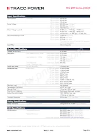 TEC 2-1221WI Datasheet Page 2