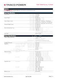 THN 15-7225WIR Datasheet Page 2