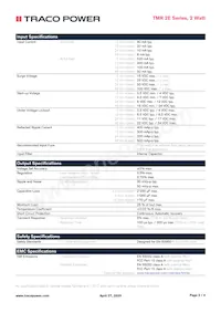 TMR 2-4812E Datasheet Page 2