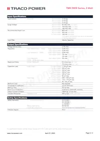 TMR 3-4812WIR Datasheet Page 2