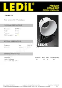 C12958_LENINA-XW Datasheet Copertura