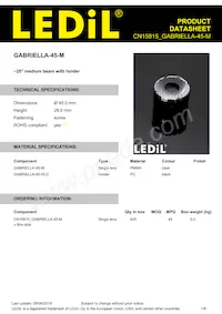 CN15815_GABRIELLA-45-M Datasheet Copertura