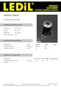 CN16208_GABRIELLA-MIDI-S Datasheet Copertura