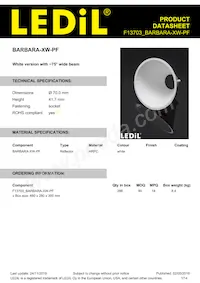 F13703_BARBARA-XW-PF Datasheet Cover