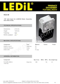 FCX10855_RES-W Datasheet Cover
