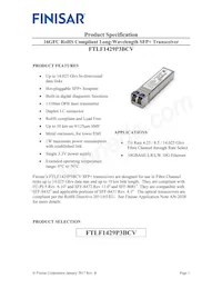 FTLF1429P3BCV Datasheet Cover