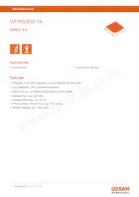 GP PSLR31.14-TLTM-P1P2-1-150-R18 Datasheet Cover