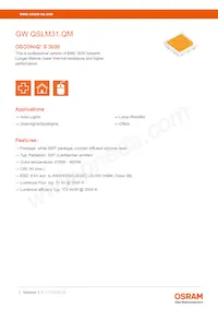 GW QSLM31.QM-H1HV-XX55-1-65-R18 Datasheet Cover