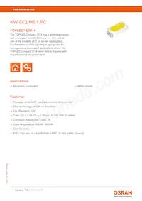 KW DCLMS1.PC-BYCX-5J7K-1-20-R18 Datasheet Cover