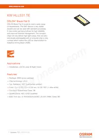 KW HLL531.TE-Z6R9-EBVFFCBB46-RS5R Datasheet Cover