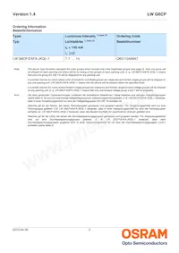 LW G6CP-EAFA-JKQL-1-140-R18-Z Datasheet Page 2
