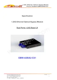 OBM-A3BA2-C01 Datasheet Cover