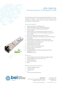SFP-1GBT-05 Datasheet Cover