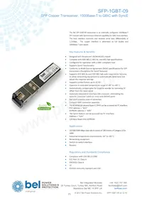 SFP-1GBT-09 Datenblatt Cover