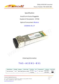 TAS-A1EH1-831數據表 封面