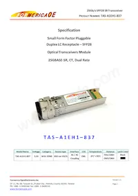 TAS-A1EH1-837 Datasheet Cover